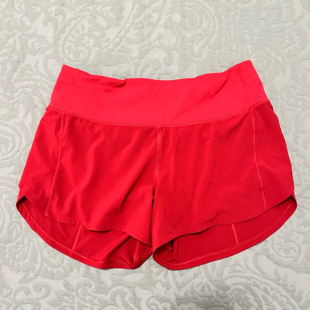 Lululemon Speed Up Shorts Red Size 6